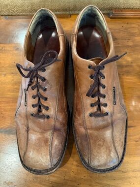 Mephisto Men’s Brown Leather Comfort Oxford Lace-Up - Soft Air Tech - 13